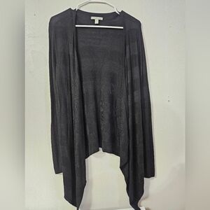 Dana Buchman Black Open Front Cardigan Sweater!